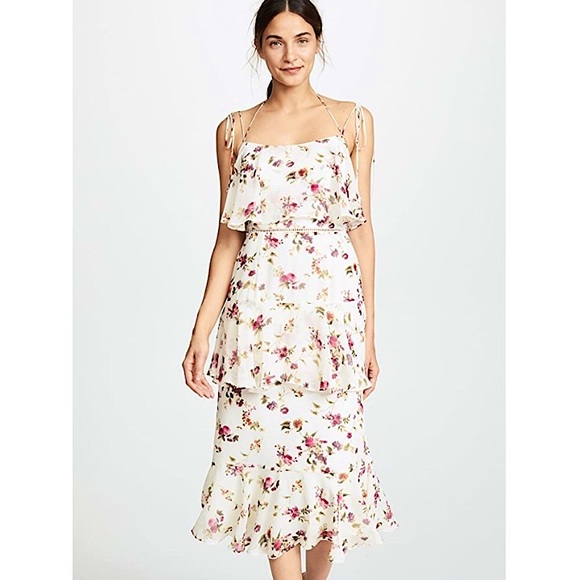 Wayf Dresses & Skirts - NWT WAYF Imola Tiered Floral Midi Dress